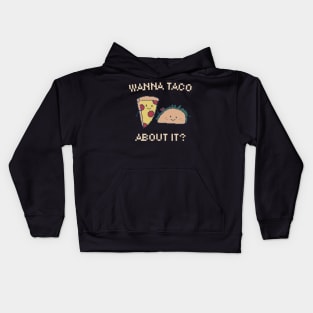 Wanna Taco About It? 8-Bit Pixel Art Taco Kids Hoodie